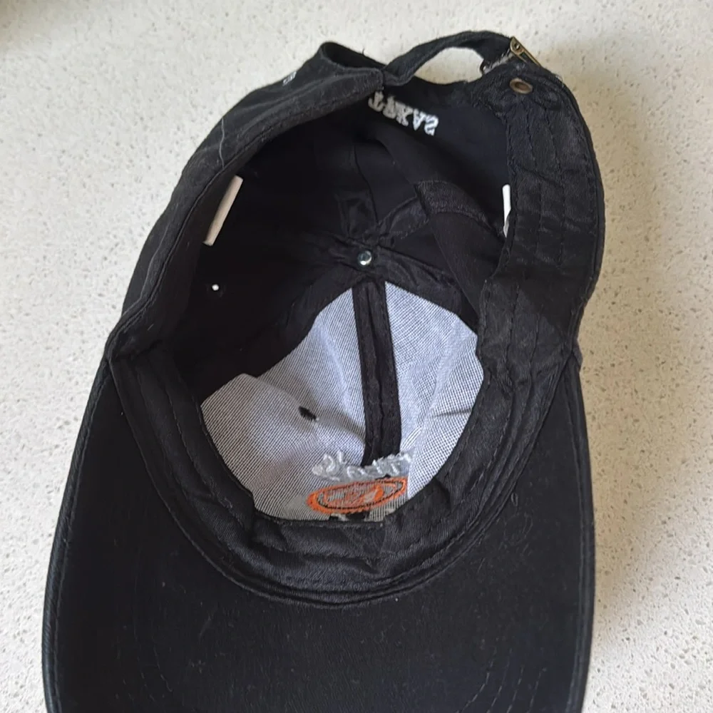 Tito’s Handmade Vodka black orange embroidered Texas adjustable baseball hat